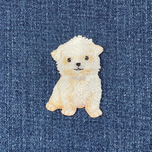 Maltese dog applique - maltese,