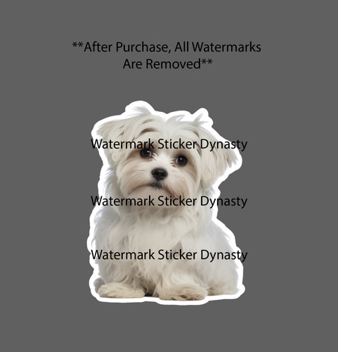 Maltese sticker waterproof - maltese,