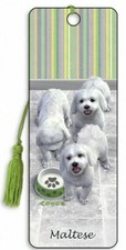 3D Bookmark Maltese Dog Small