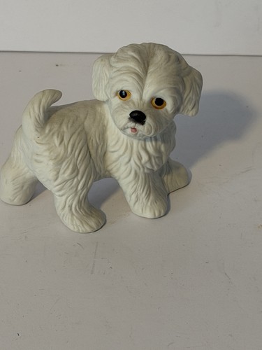 Homco white maltese puppie - homco,