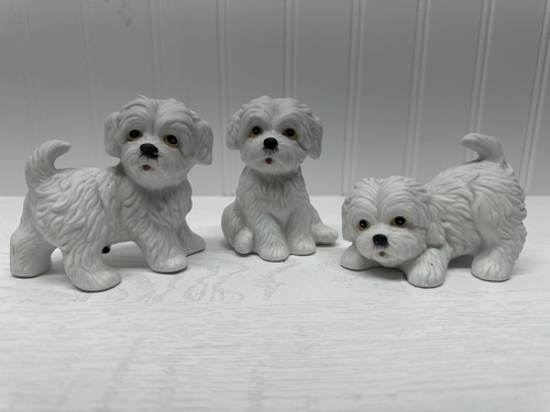 Puppy dog figurines maltese - dog,