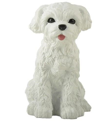 Maltese puppy figurine statue - maltese,