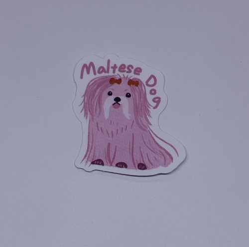 Maltese dog sticker - maltese,
