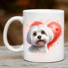 Maltese Dog Mug - Valentine's