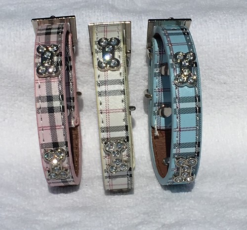Dog puppy collar tartan - collar, check