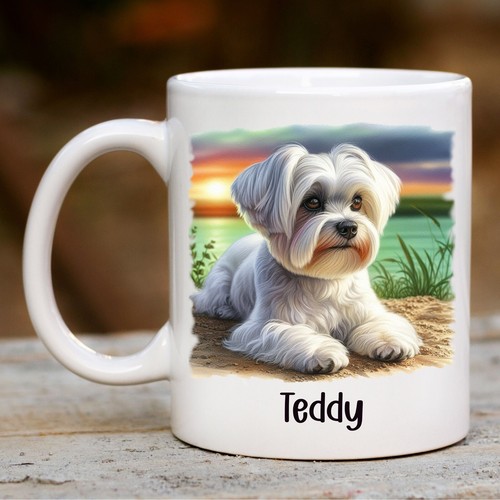 Personalised maltese dog mug - maltese,