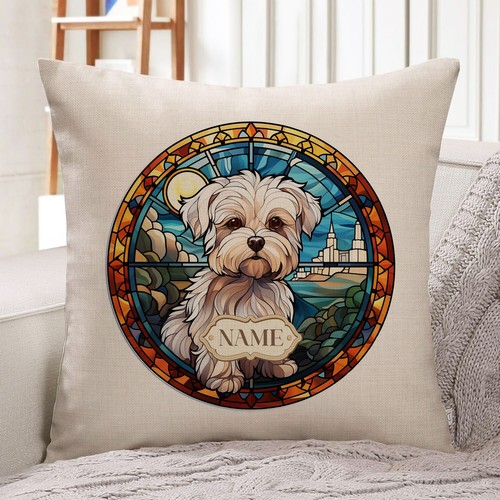 Personalised maltese cushion - maltese,