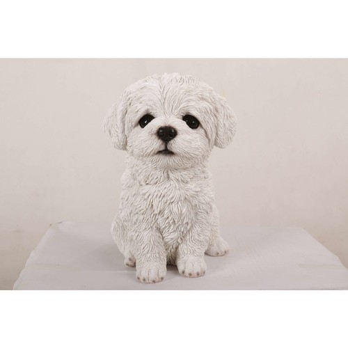 Maltese puppy statue - maltese,