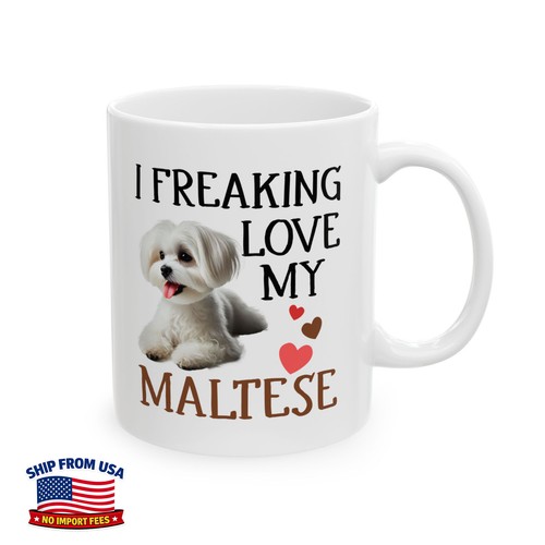 Maltese dog coffee mug - coffee,