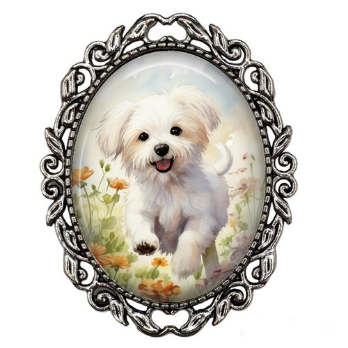 Maltese puppy dog flower - maltese,
