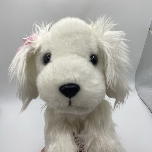 White maltese puppy plush pink - plush,