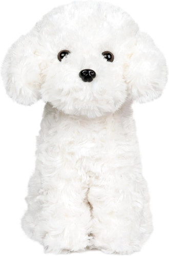 White toy poodle stuffed - white,