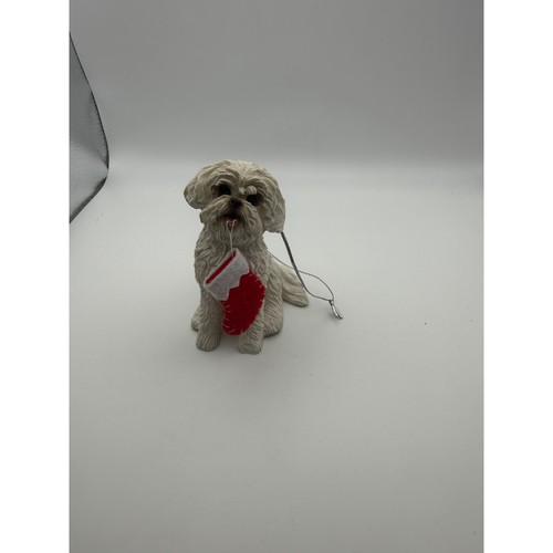 Maltese dog christmas ornament - dog,