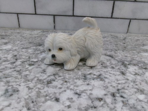 Vintage homco white maltese - homco,