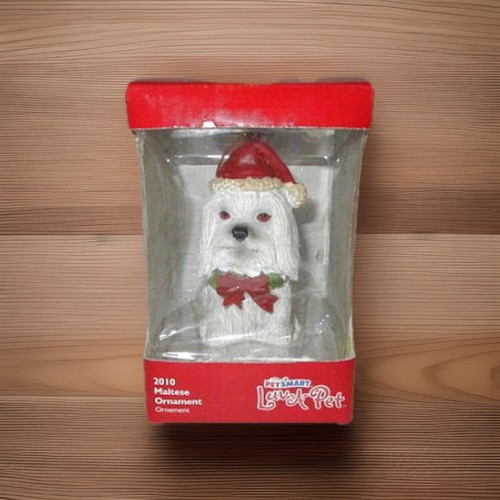 Maltese dog christmas ornament - maltese,