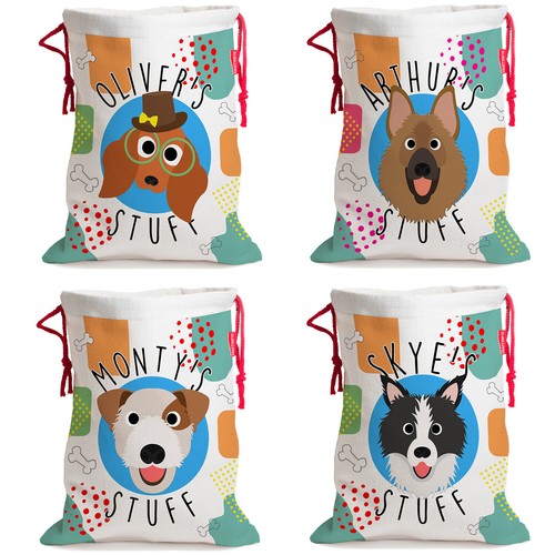 Personalised dog toy storage - dog,